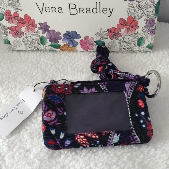 Vera Bradley Lighten Up Zip ID lanyard set Foxwood - Picture 2 of 4